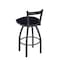 Holland Bar Stool Co 30" Low Back Swivel Bar Stool, Pewter Finish, Canter Twilight Seat 82130PW002 - alternate 2